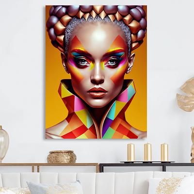 Designart Model Wearing High Fashion Design On Yellow III Woman Fashion  Photography Metal Wall Art - Yahoo Shopping