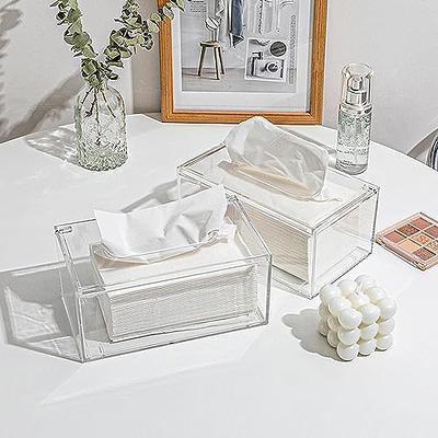 Facial Tissue Dispenser Box Cover Holder Clear Acrylic Rectangle