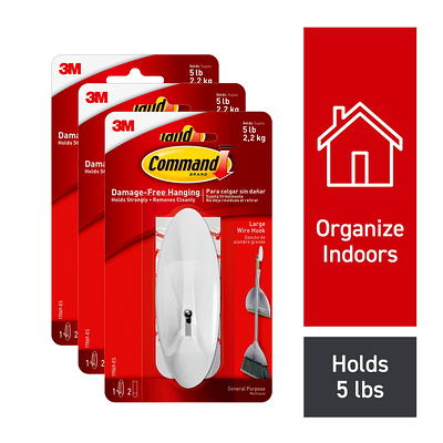 Command Medium Wire Hooks, 13-Command Hooks, 16-Command Strips, Damage-Free,  White - Yahoo Shopping