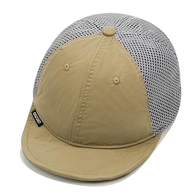 Croogo Lightweight Snapback Trucker Hat Mesh Flat Brim Dad Cap Casual Short  Brim Baseball Caps Breathable Sun Hat,Khaki-ASB01 - Yahoo Shopping