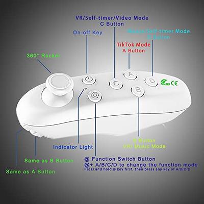 Wireless VR Controller for Phones Compatible with iOS/Android, Remote for Tiktok Support iPhone/iPad/Android Phones/Tablet Laptops to Control Music Video, Selfie, Mouse, E-Book (Upgrade) - Yahoo Shopping
