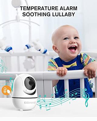 Video Baby Monitor with Camera and Audio - Auto Night Vision,Two-Way Talk,  Temperature Monitor, Lullabies, 960ft Range and Long Battery Life 12