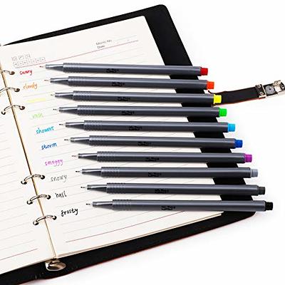 Mr. Pen- Black Fineliner Pens, 4 Pack, 0.5mm Fine Point Pens