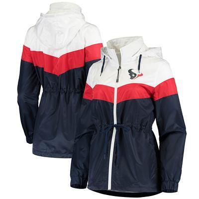 Atlanta Braves G-III 4Her by Carl Banks Women's Shuffle It Raglan Full-Zip  Hoodie - Oatmeal/Navy