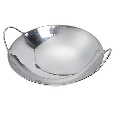 stainless steel wok 10 inch Home Cooking Pot Stainless Steel Wok Japanese  Wok