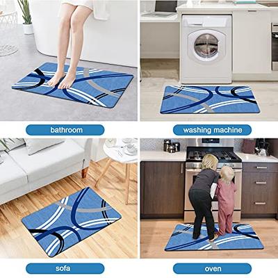 Artnice Kitchen Floor Mats 2 Piece,Floral Anti Fatigue Kitchen