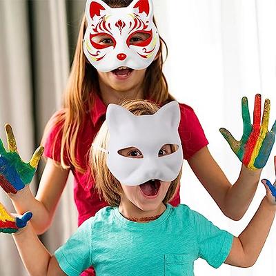 20pcs blank masks for decorating Personality DIY Hand Painted Cat