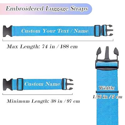 Veki Luggage Straps for Suitcases, Adjustable Cross Strap Luggage Belt for  Travel with Name ID Card, Luggage Accessories to Quickly Find The Suitcase