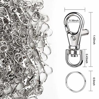 LEOBRO 240PCS Metal Swivel Snap Hooks with Key Rings, 120PCS Small
