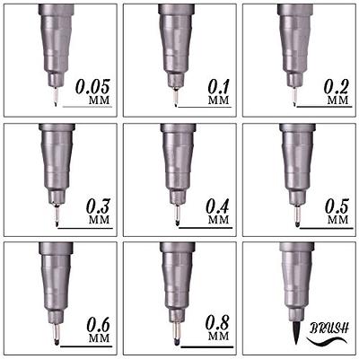 MISULOVE Black Micro-Pen Fineliner Ink Pens - Precision Multiliner