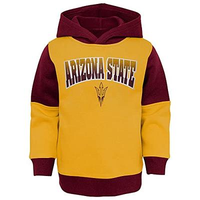 Women's Pressbox Maroon Arizona State Sun Devils Comfy Cord Vintage Wash  Basic Arch Pullover Sweatshirt