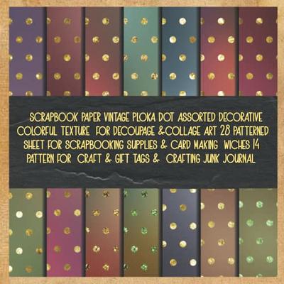 400 Sheets Scrapbooking Paper Supplies, Vintage Scrapbook Paper