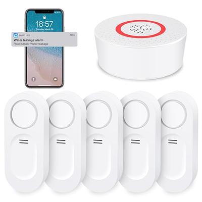 meross Smart Water Leak Detector, WiFi Water Sensor Support Apple HomeKit,  SmartThings, IP67 Waterproof with App Alerts, Audio Alarm, 100M Range for