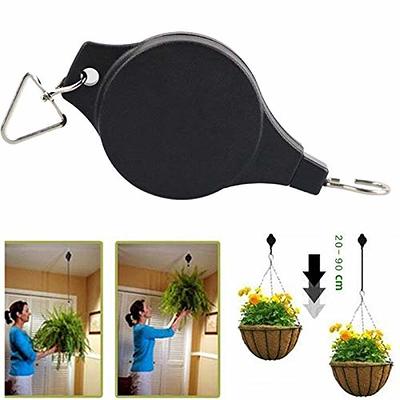 EWONICE 4Pack Retractable Plant Pulley Hanging Basket Hooks, Adjustable  Rope Clip Hanger for Garden Hanging Basket Pots Indoor & Outdoor Use -  Yahoo Shopping