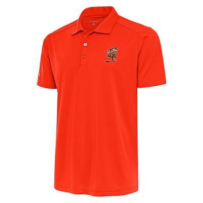 Antigua NFL Cleveland Browns Men's Compass Polo, Mango, Small