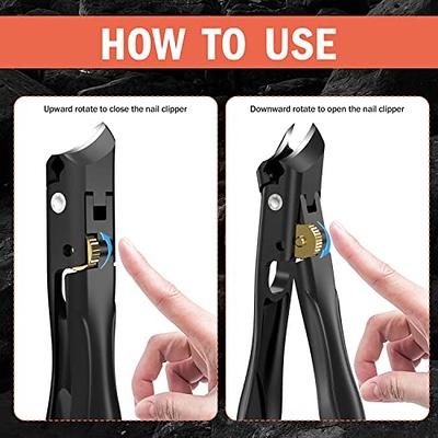 BEZOX Toe Nail Clippers Adult for Thick Nails Seniors - Wide Open Jaw  Fingernail Clippers for Men, Heavy Duty Stainless Steel Toenail Clippers  with Glass Nail File - Yahoo Shopping