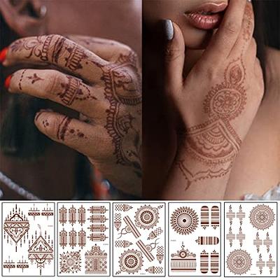 Indian Henna Tattoo Paste Black brown Red Henna Cones For Men Women Temporary  Tattoo Sticker Template Body Paint Art Cream Cone - AliExpress