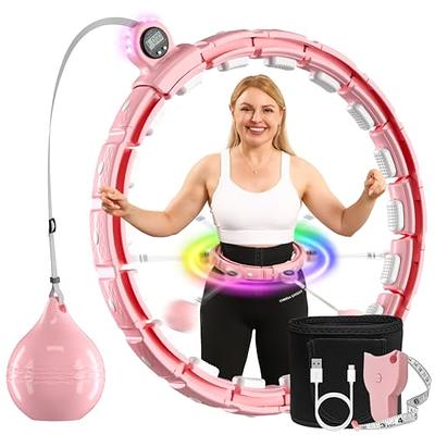 Gaiam Weighted Fitness Hoop with 1lb Weighted Ball, Dynamic Home Workout to  Target Abs & Belly Fat, Ideal Exercise to Help Improve Balance