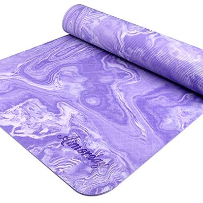 Yoga Mat TPE Eco-friendly Reversible None slip 1/4-inch Thick 24 Inches  Wide 72 Inches Long For Pilates Exercise With Carry Strap