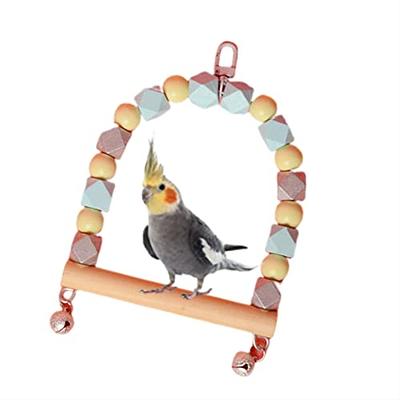 Wooden Bird Rope Swing Perch- Safe Climbing Chewing - Bird Cage Accessory  U-Shaped Toy for African Grey Parrots Cockatiels Parakeets Cockatoos  Lovebirds Finches Budgerigars Conures (Gray Green) - Yahoo Shopping