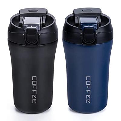 Ello Campy Vacuum Insulated Travel Mug with Leak-Proof Slider Lid and Comfy  Carry Handle, Perfect for Coffee or Tea, BPA Free, Frost, 18oz