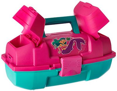 Frabill Plano Youth Mermaid Tackle Box, Magenta/Teal, Premium