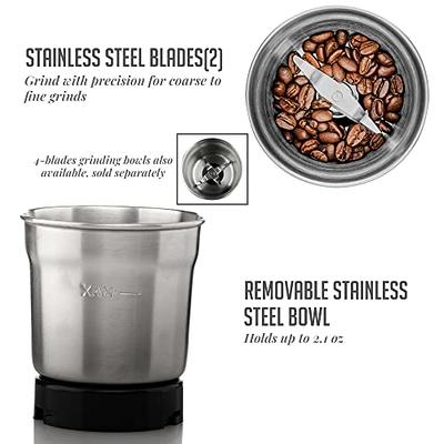 Kaffe Coffee Grinder Electric (3.5oz/14 Cup) , Best Coffee Grinders Reduced  Price w Free Cleaning Brush, Black 