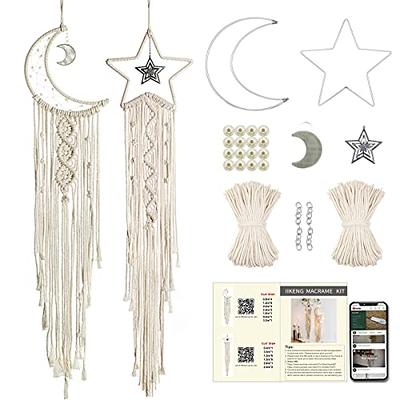 Moon+Star Macrame Kit, 2 in 1 Macrame Kits for Adults Beginners, Includes  Macrame Cord and Instruction with Video, Macrame Wall Hanging Supplies,  Craft Kits for Adults DIY Dream Catcher Kit - Yahoo Shopping