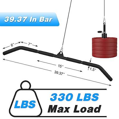 SERTT 39.37 Inch LAT Pulldown Bar Attachment for Pulley Cable Machine, Curl  Tricep Press Down Bar with Rubber Handle, LAT Pull Down Bar Accessories for  Gym, Strength Workout, Muscle Building, Exercise Machine