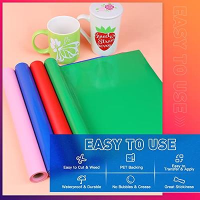 Huaxing Matte Red Permanent Vinyl for Cricut, 12 x 50FT Permanent Adhesive  Vinyl Roll for Cricut, Silhouette, Cameo Cutters, Signs, Craft Die Cutters