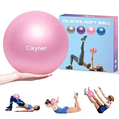 Cikyner Soft Pilates Ball, Small Exercise Ball 23-25cm Mini Gym Ball with  Inflatable Straw, Suitable for Pilates, Yoga, Full body Training, Physical  Therapy and Balance improving at Home, Gym & Office 