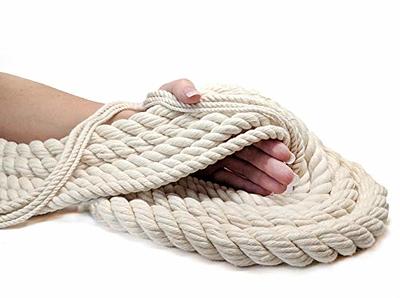 Aoneky Twisted Nylon Rope - White Pull Rope Cord (1/2 in x 50 ft)