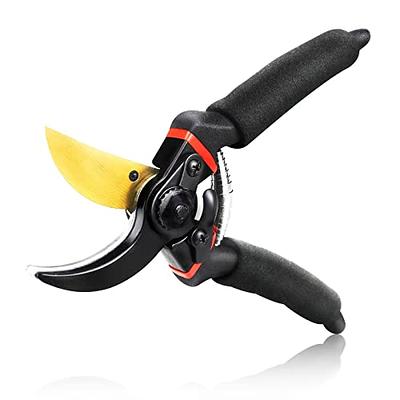 Bypass Pruners 8 inch, Professional Sharp Bypass Pruning Shears Tree Trimmers Gardening Scissors Hand Pruner Garden Shears Clippers for Garden, Yard