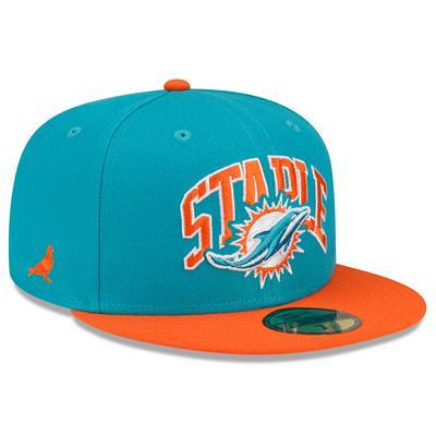 Miami Dolphins '47 Leather Head Flex Hat - Aqua