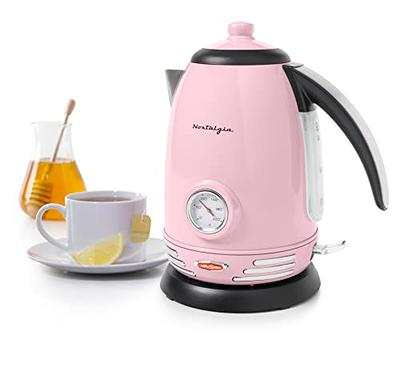 Topwit Electric Kettle Glass Hot Water Kettle, Upgraded, 2L Water Warmer Cordless, Stainless Steel Lid & Bottom, Tea Kettle with Fast Heating, Auto