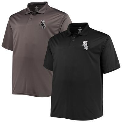 Men's Antigua White Chicago Sox Big & Tall Metallic Tribute Polo