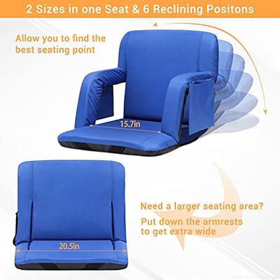 Sportneer Stadium Seats for Bleachers, Bleacher Chairs with Back and Cushion  Bleacher Seats with Back Support Padded Stadium Chair with Armrests 6  Reclining Positions for Sport Events Camping Beaches - Yahoo Shopping