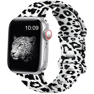 Apple Watch Band Women Silicone Strap Leopard Floral IWatch Ultra SE 8 7 6  5 4 3