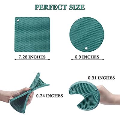 2 Pcs Large Silicone Trivet Mat, Non Slip Thick Flexible Hot Pads