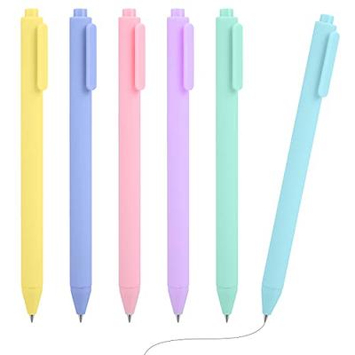 12pcs Pastel Retractable Gel Pens,Cute Pens,0.5mm Black Ink Pens  Aesthetic,school Supplies Cute Stationary For Home