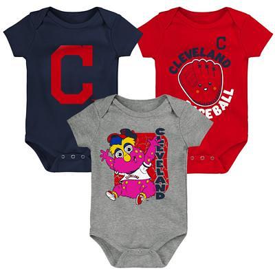 Newborn Navy/Light Blue/Cream Minnesota Twins Three-Pack Number One Bodysuit