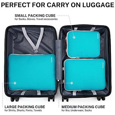 3Pcs Luggage Bags Organizer Storage Travel Compression Packing Cubes  Expandable