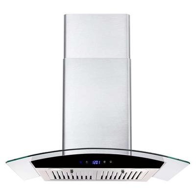 Comfee' Range Hood 30 inch, Under Cabinet Ducted/Ductless Convertible Slim  Vent Hood, Durable Stainless Steel Kitchen Stove Hood, 3 Speed Exhaust Fan  and 2 LED Lights Range Hood (Black)