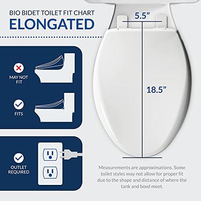 Bio Bidet SlimZero Bidet Toilet Seat in White, Elongated