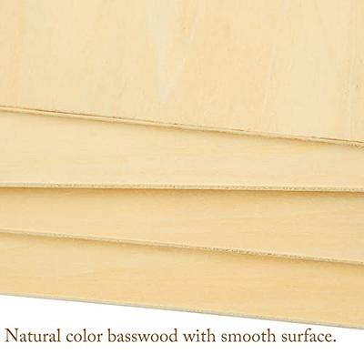 5pcs Basswood Sheets 1/16 ×12×8 Inch,Unfinished Plywood Craft Basswood Sheet for Cricut Maker