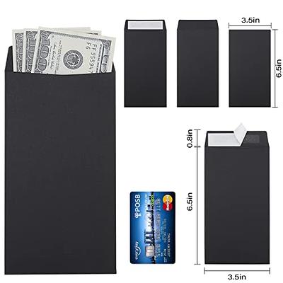 100 Pack Black Money Envelopes for Cash - 100 GSM Kraft Paper