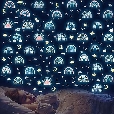 Colorful Moon Stars Luminous Wall Stickers Glow In The Dark