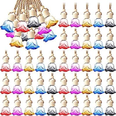 20 Pcs Car Essential Oil Diffuser Hanging Bottle Air Freshener Car Perfume  Diffuser Empty Glass Bottle Refillable Aromatherapy Fragrance Bottle