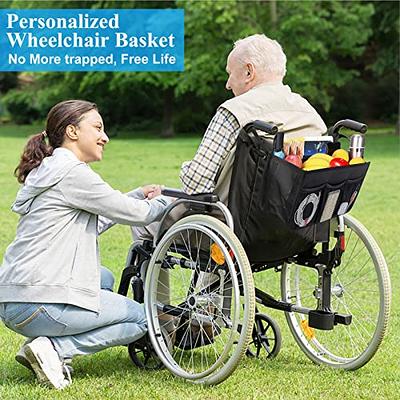 Wheelchair Backpack For Back Of Chair Durable Oxford Hanging Bag Wheelchair  Accessories For Adults Wheel Chair Caddy