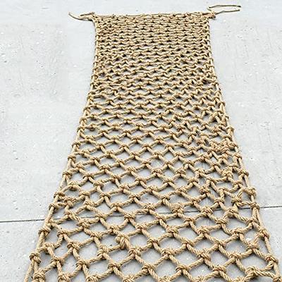 Safety Anti-Fall Fence Net for Children Pet Cat, Hemp Rope Netting For  Balcony Railing,Multiple Sizes Stair Protection Nets Retro Decoration  Backyard Nets Cargo Truck Trailer Mesh Nets ( Color : Jute 